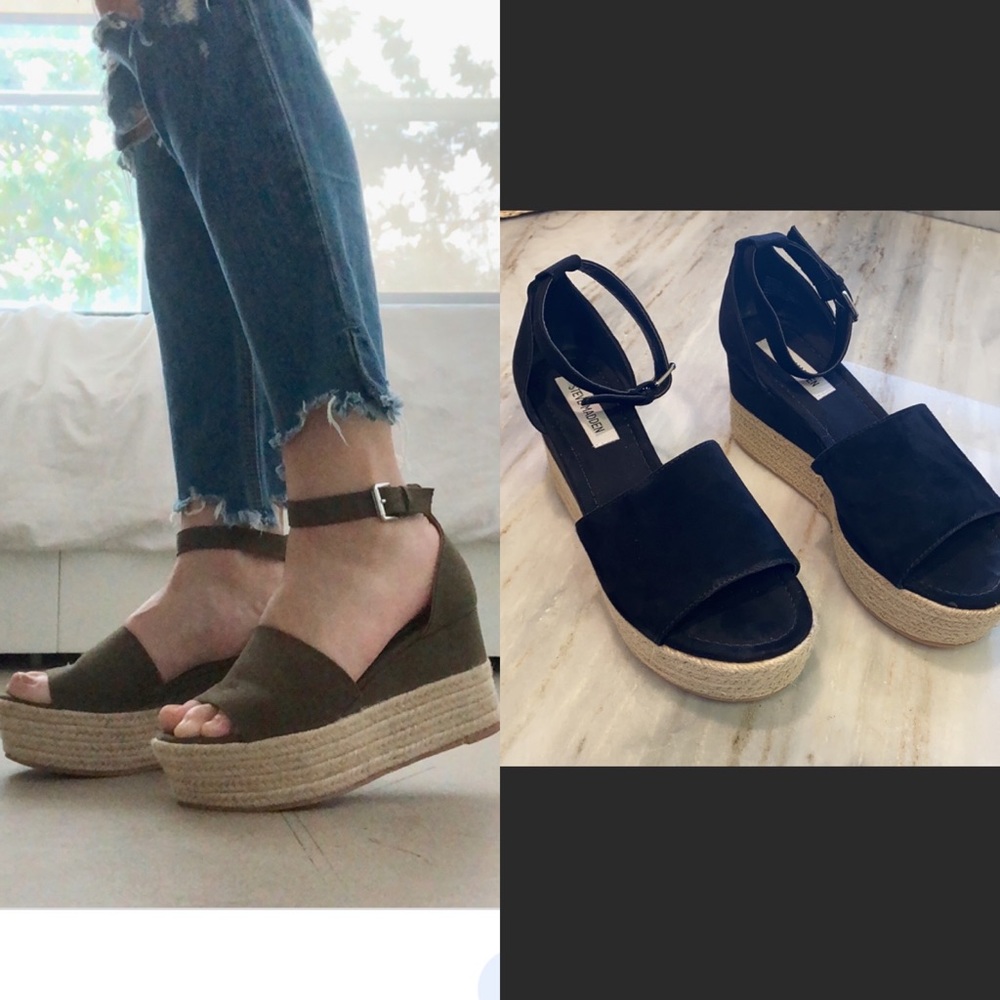 Steve Madden Apolo platform black espadrilles 9.5